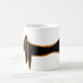 Die berühmte schwarze Dackel Kaffeetasse (Mittel)