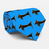 Die berühmte schwarze Dackel Krawatte (Gerollt)