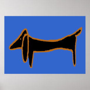 Die berühmte schwarze Dackel Poster