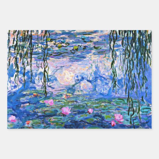 Die berühmte Wasserlilies-Kunst von Claude Monet Geschenkpapier Set (Vorderseite 3)