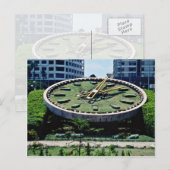 Die berühmten Blume Clock, Alexandria, Ägypten gef Postkarte (Vorne/Hinten)