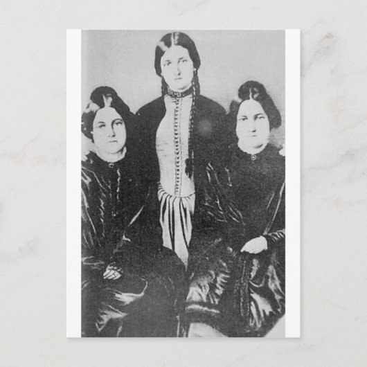 Die berühmten Fox-Schwestern Postkarte (Vorderseite)