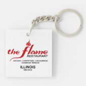 Die berühmten Restaurants von Illinois Schlüsselanhänger (Rückseite)