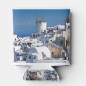 Die berühmten Windmühlen in Oia von Santorini, Gri Dosenkühler (Rückseite)