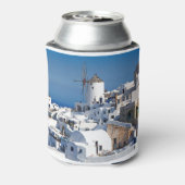 Die berühmten Windmühlen in Oia von Santorini, Gri Dosenkühler (Kanne Rückseite)