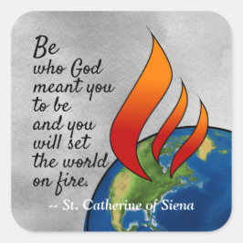 Die berühmteste Catherine von Siena Zitat Quadratischer Aufkleber