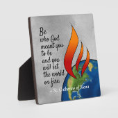 Die berühmteste Katharina von Siena Quote Plaque Fotoplatte (Vorderseite)