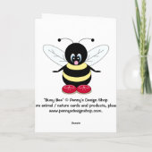Die beschäftigte Biene, die an Sie denkt, Karte (Rückseite)