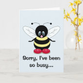 Die beschäftigte Biene, die an Sie denkt, Karte (Gelbe Blume)