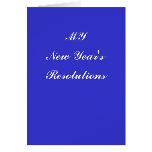 Die Beschlüsse des neuen Jahres (Vorne)