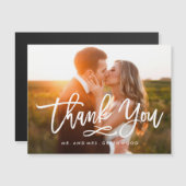 Die beschriftete Chic-Hand danken Ihnen Foto Magnetkarte (Vorne/Hinten)
