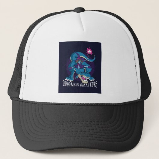 Die Besen sind für Amateure, T-rex-Reithexe Truckerkappe (Vorderseite)