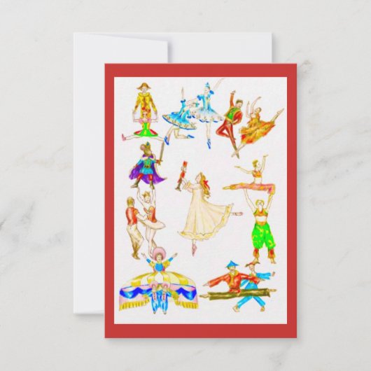 Die Besetzung von Nutcracker Dankeskarte (Vorderseite)