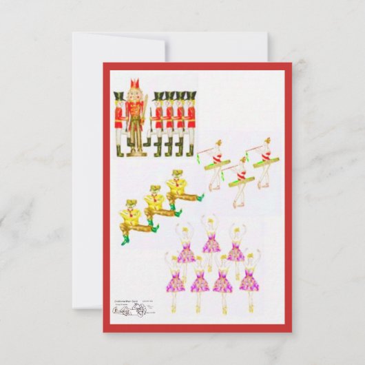 Die Besetzung von Nutcracker Dankeskarte (Rückseite)