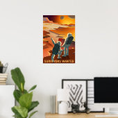 Die Besichtiger Wollte, die Mars und ihre Monde zu Poster (Heimbüro)