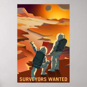 Die Besichtiger Wollte, die Mars und ihre Monde zu Poster