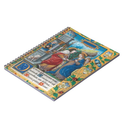 Die Besichtigung des mittelalterlichen Manuskripts Notizblock (Linke Seite)