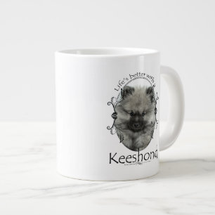 Die bessere Keeshond-Jumbo-Tasse des Lebens Jumbo-Tasse