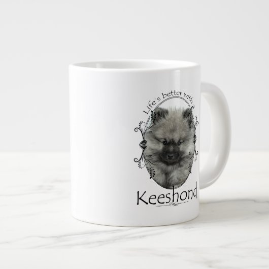 Die bessere Keeshond-Jumbo-Tasse des Lebens Jumbo-Tasse (Vorderseite Rechts)
