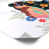Die Best Blue Happy Mütter Day Holiday Card Poster (Ecke)