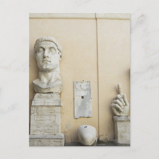 Die Bestandteile einer riesigen Kaiserstatue 2 Postkarte (Vorderseite)