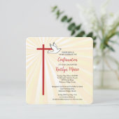 Die Bestätigung der Cross-Dove-Gold-Rays der Tocht Einladung (Stehend Vorderseite)