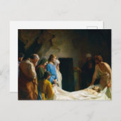 Die Bestattung Jesu durch Carl Bloch Postkarte (Vorne/Hinten)