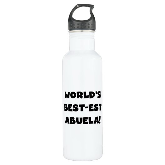 Die beste Abuela der Black Text World Trinkflasche (Vorderseite)