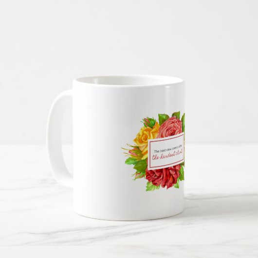 Die beste Ansicht kommt nach dem härtesten Klima,  Kaffeetasse (Vorderseite Links)