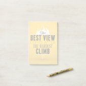 Die beste Ansicht kommt nach dem härtesten Post-it Klebezettel (Auf Schreibtisch)