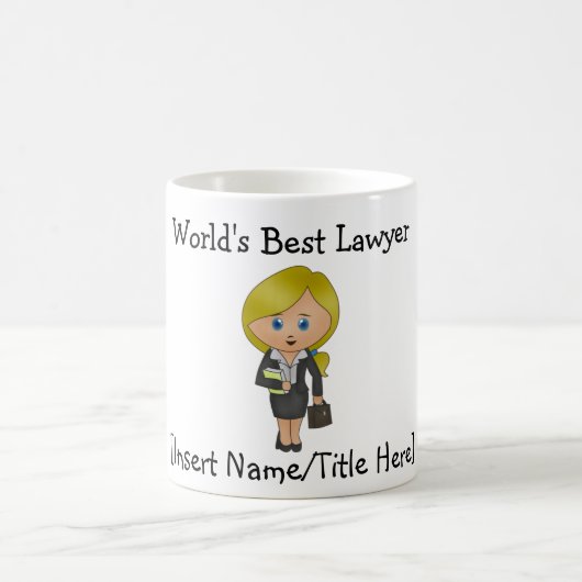 Die beste Anwältin der Welt - Blonde, Blue Eyes Co Kaffeetasse (Mittel)