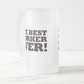 Die beste Arbeitskraft überhaupt Mattglas Bierglas (Vorderseite Links)