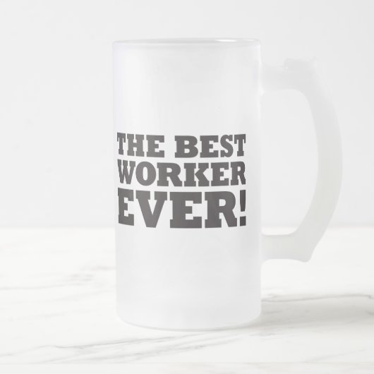 Die beste Arbeitskraft überhaupt Mattglas Bierglas (Rechts)
