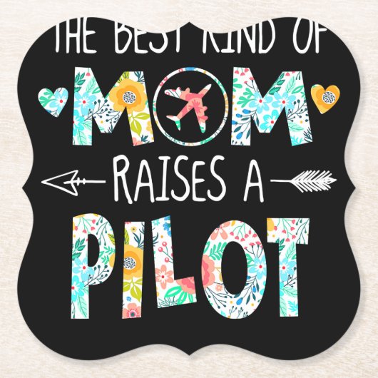 Die beste Art von Mama Raise Pilot Bestes Geschenk Untersetzer (Vorderseite)
