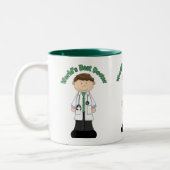 Die beste Ärztin der Welt Zweifarbige Tasse (Links)