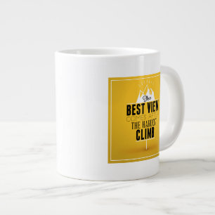 Die beste Aussicht ist nach dem härtesten Klima Jumbo-Tasse
