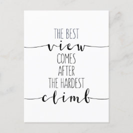 Die beste Aussicht kommt nach dem härtesten Aufsti Postkarte