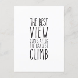 Die beste Aussicht kommt nach dem härtesten Aufsti Postkarte