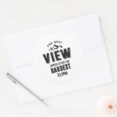 Die beste Aussicht kommt nach dem härtesten Aufsti Runder Aufkleber (Umschlag)