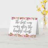 Die beste Aussicht nach dem härtesten Aufstieg Karte (Gelbe Blume)