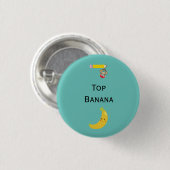 Die beste Banane mit dem "Hanging Monkey Award Rib Button (Vorne & Hinten)