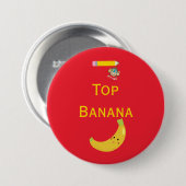 Die beste Banane mit dem "Hanging Monkey Award Rib Button (Vorne & Hinten)