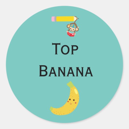 Die beste Banane mit dem "Hanging Monkey Award Rib Runder Aufkleber (Vorderseite)