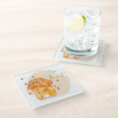 die beste Biene Glasuntersetzer (Schrägansicht)