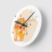 die beste Biene Runde Wanduhr (Winkel)