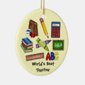 Die beste Bildung der Lehrerschule der Welt Keramikornament (Rechts)