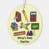 Die beste Bildung der Lehrerschule der Welt Keramikornament (Links)