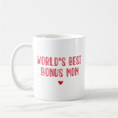 Die beste Bonus-Mama der Welt! Niedlicher Mutterta Kaffeetasse (Links)