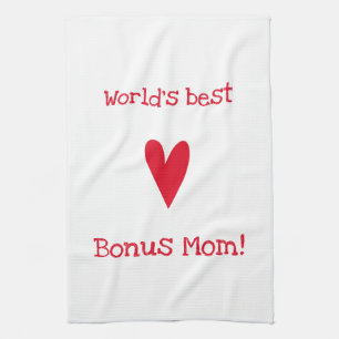 Die beste Bonus-Mama der Welt!   Tag der Mutter de Geschirrtuch