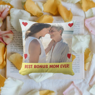 Die beste Bonus-Mama für jedes Foto Herzenslust Mu Kissen